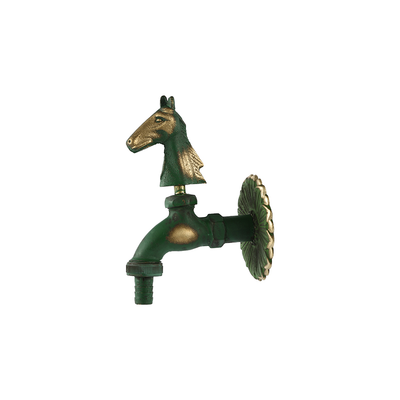 YT3012 verde, forma de caballo bibcock1/2"