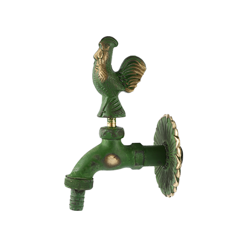 YT3016 grifo con forma de gallo, verde 1/2"