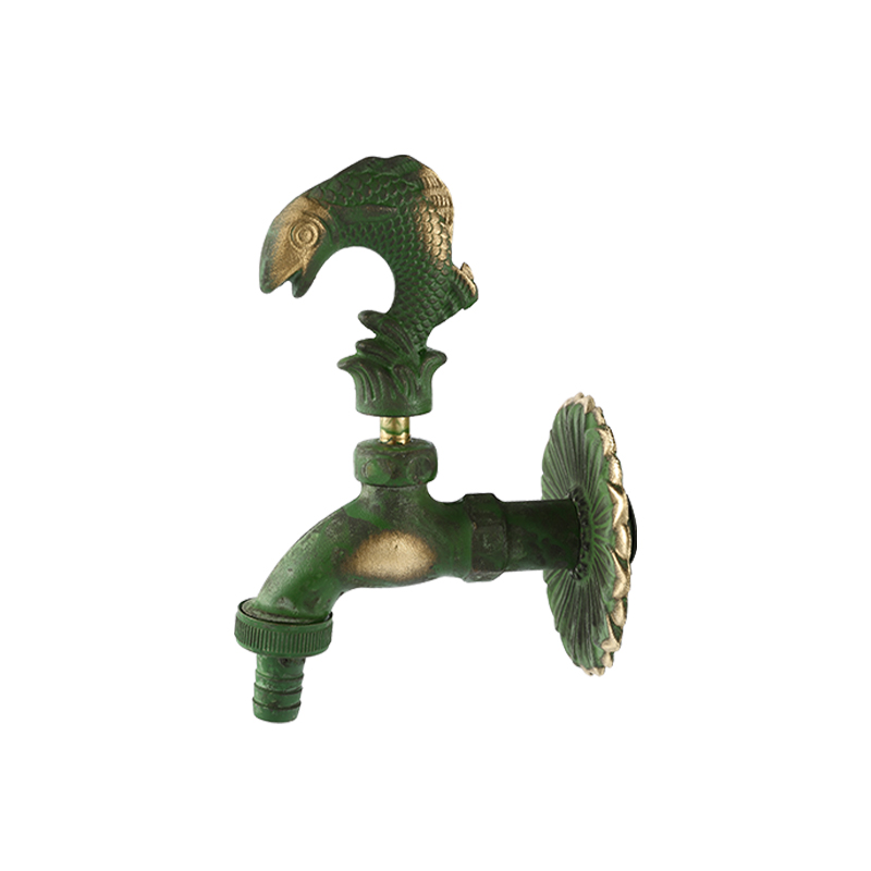 YT3024 Grifo con forma de pez, verde 1/2"