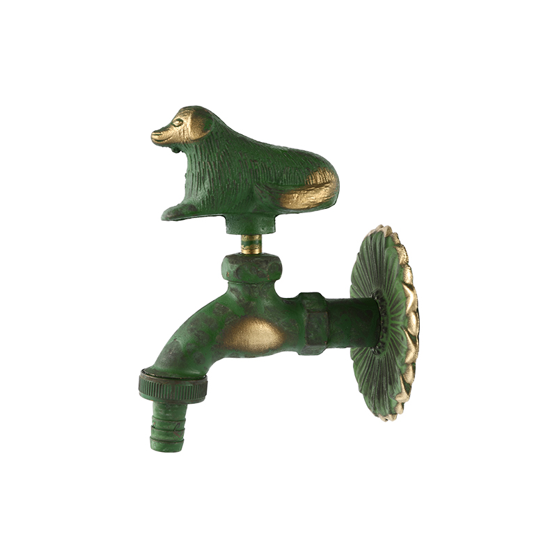 YT3036 grifo con forma de perro, verde 1/2"