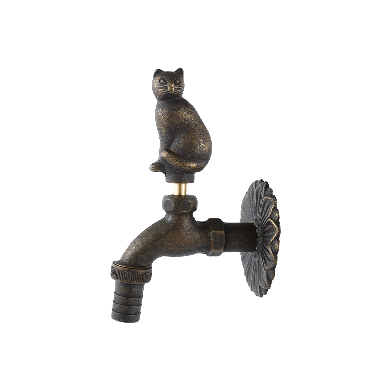 YT3038 grifo con forma de gato, negro antiguo 1/2"