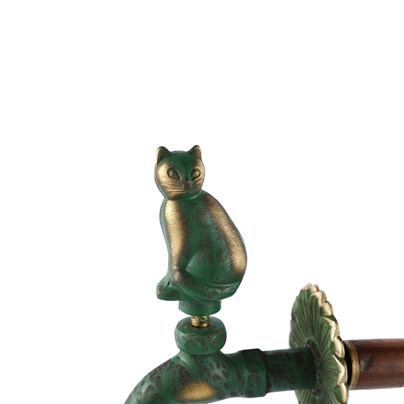 YT3022 Grifo con forma de gato, verde 1/2"