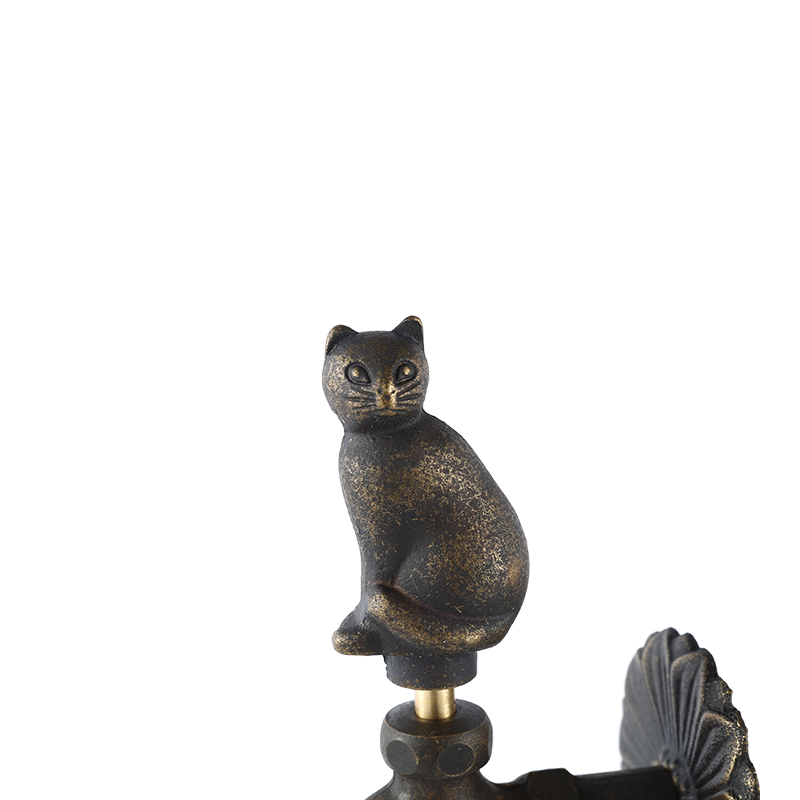 YT3038 grifo con forma de gato, negro antiguo 1/2"