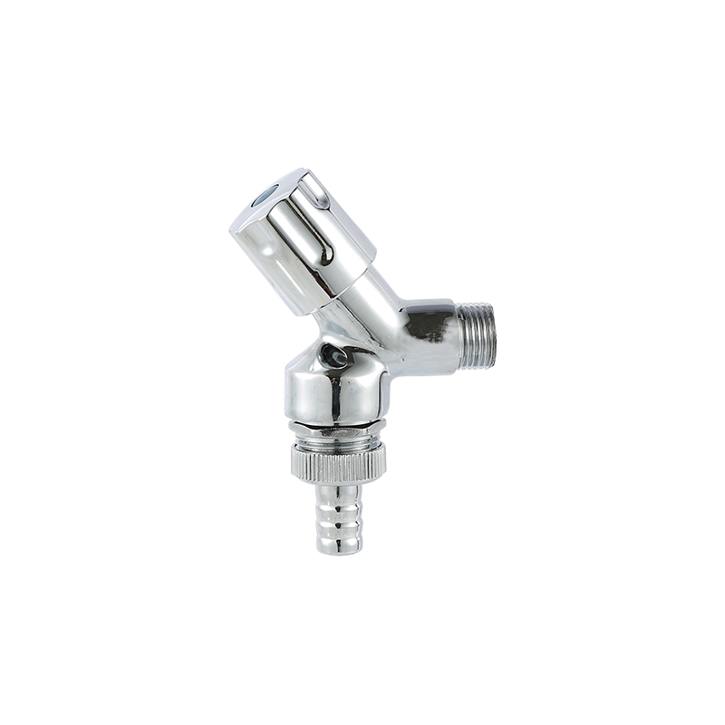 YT1031 Llave de grifo cromada y pulida, válvula antirretorno y dispositivo antivacío en forma de flujo de 1/2"